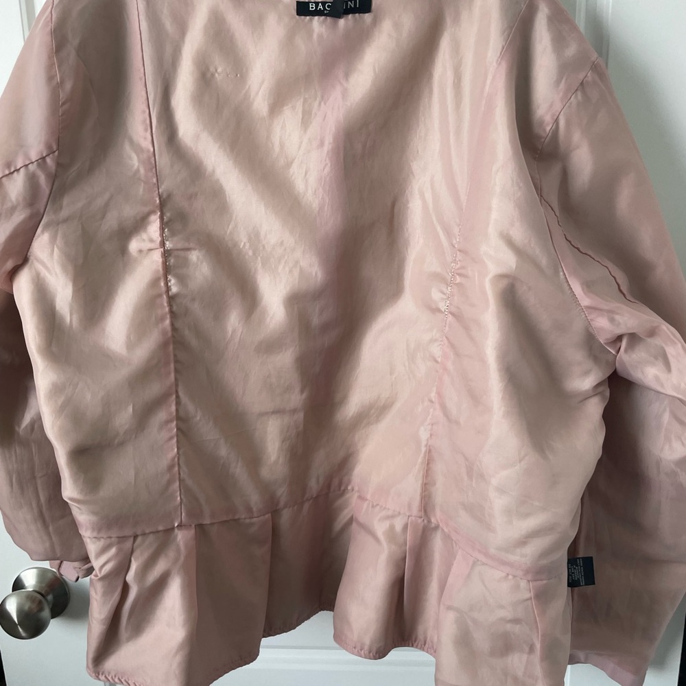 Baccini Blush Pink Vegan Leather Peplum Jacket 3x - Picture 5 of 13